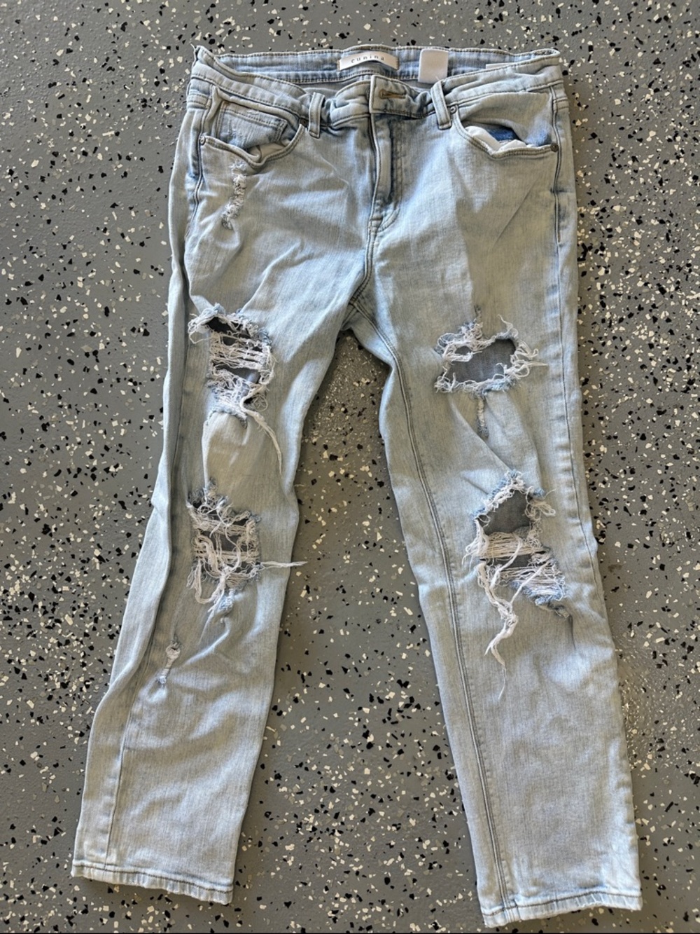 eunina Light Blue Distressed Skinny Jeans